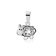 925 Sterling silver pendant with enamel color.