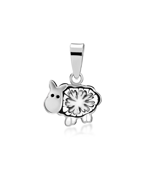 925 Sterling silver pendant with enamel color.