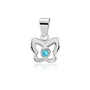 925 Sterling silver pendant with crystal.