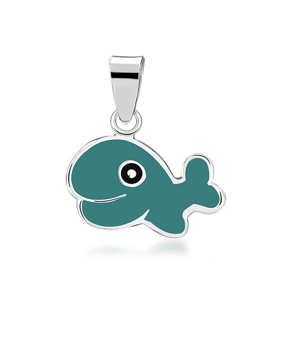 925 Sterling silver pendant with enamel color.