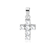 925 Sterling silver pendant with crystal.