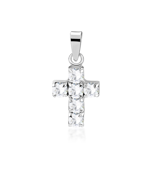 925 Sterling silver pendant with crystal.
