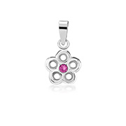 925 Sterling silver pendant with crystal.