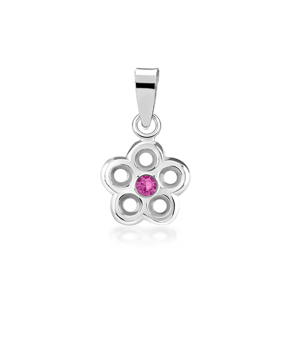 925 Sterling silver pendant with crystal.