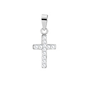 925 Sterling silver pendant with crystal.