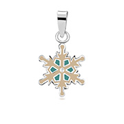 925 Sterling silver pendant with enamel color.