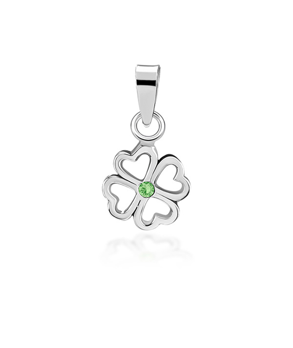 925 Sterling silver pendant with crystal.