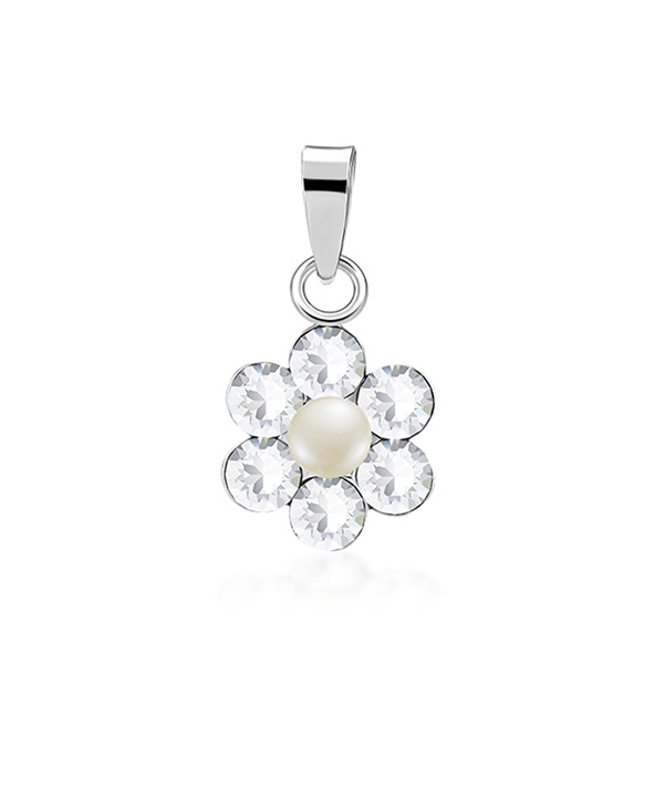 925 Sterling silver pendant with crystal.