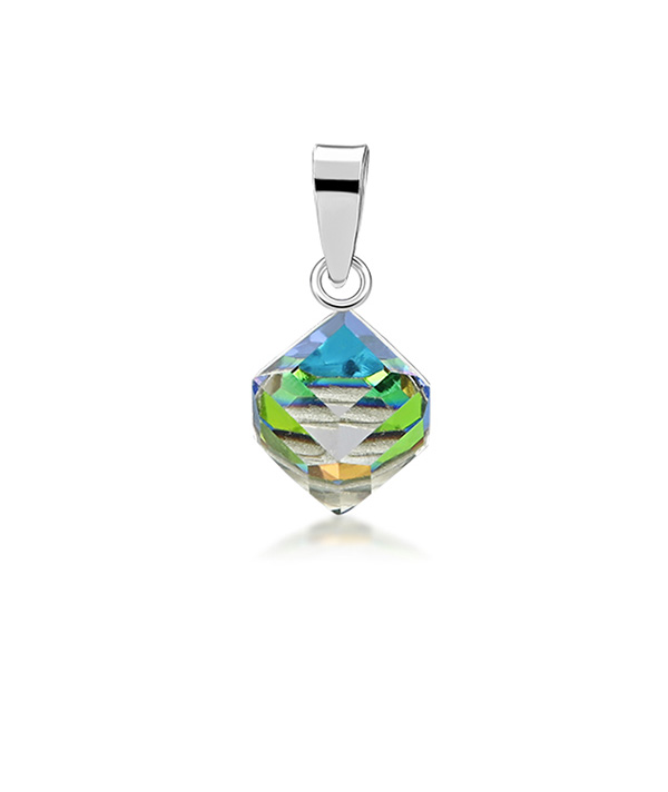 925 Sterling silver pendant with crystal.