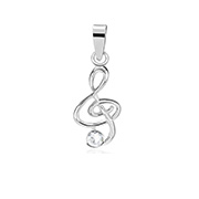 925 Sterling silver pendant with crystal.