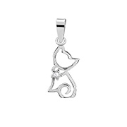 925 Sterling silver pendant with crystal.