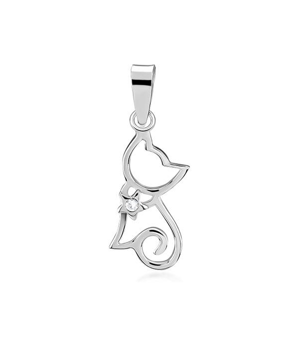925 Sterling silver pendant with crystal.