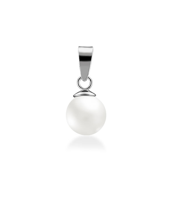 925 Sterling silver pendant with synthetic pearl.