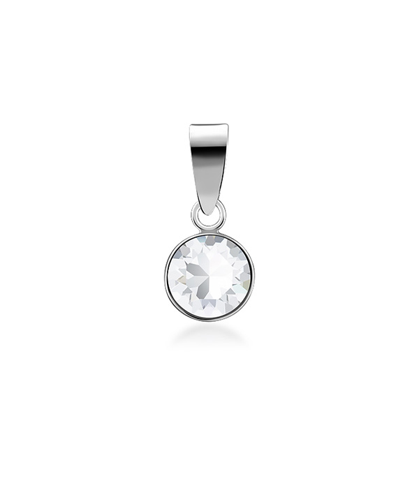 925 Sterling silver pendant with crystal.