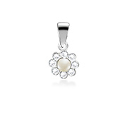 925 Sterling silver pendant with crystal.