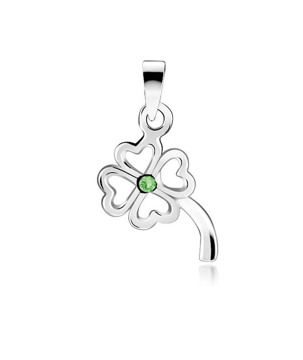 925 Sterling silver pendant with crystal.