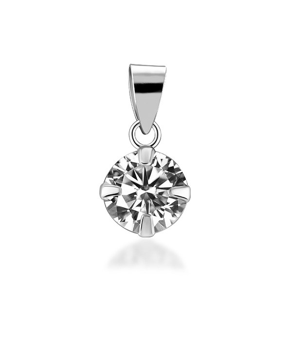 925 Sterling silver pendant with cubic zircon.