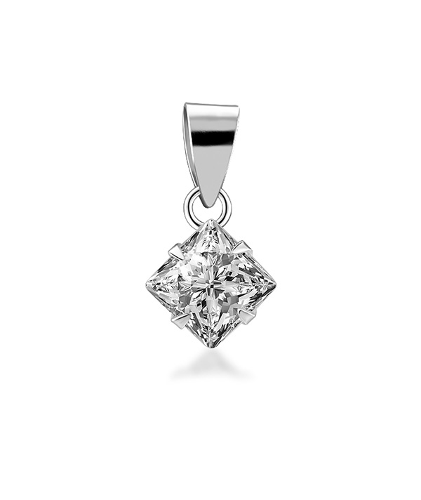 925 Sterling silver pendant with cubic zircon.