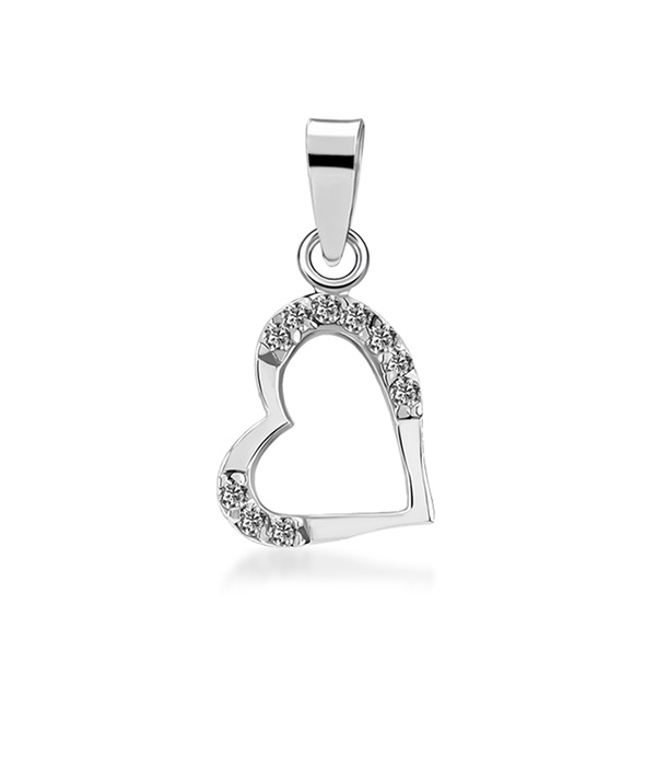 925 Sterling silver pendant with cubic zircon.