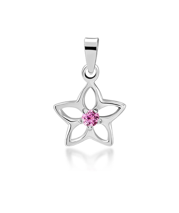 925 Sterling silver pendant with cubic zircon.