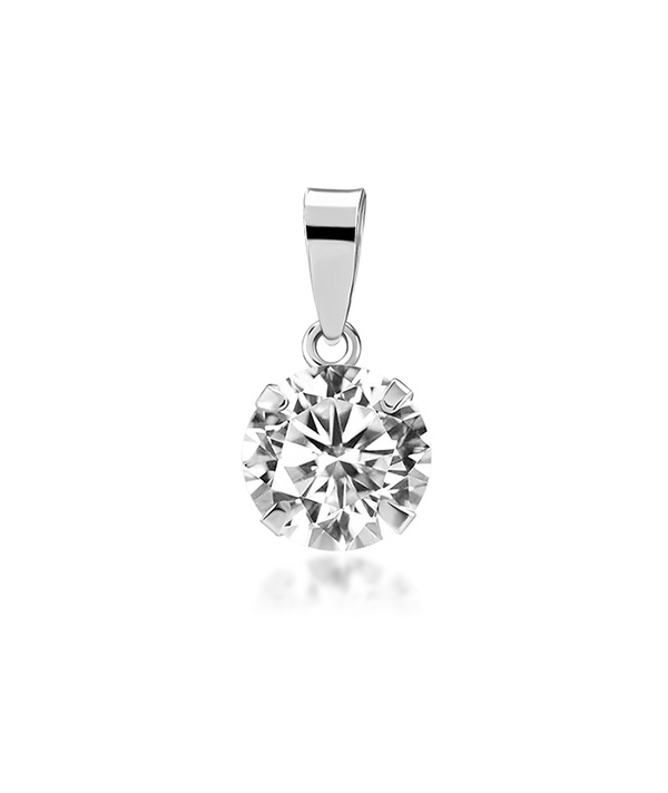 925 Sterling silver pendant with cubic zircon.