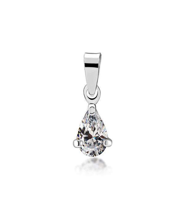 925 Sterling silver pendant with cubic zircon.