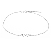 925 Sterling silver anklet.