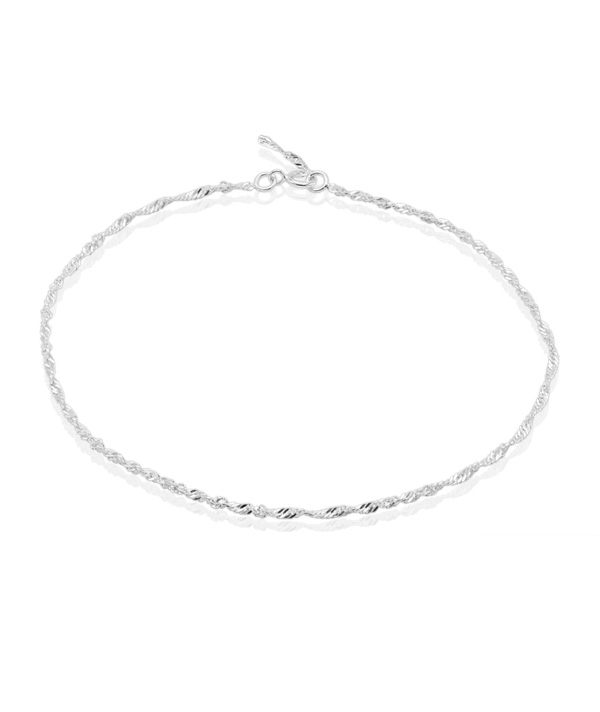 925 Sterling silver anklet.
