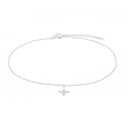 925 Sterling silver anklet with cubic zircon.