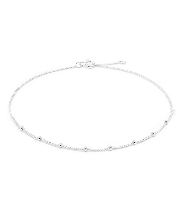 925 Sterling silver anklet.