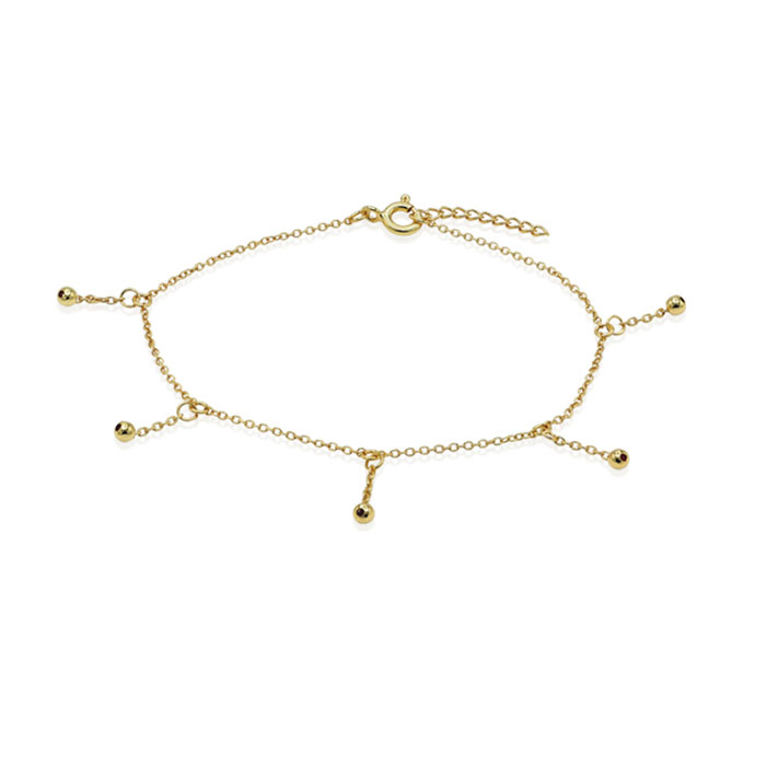 Gold plated sterling silver bracelet.