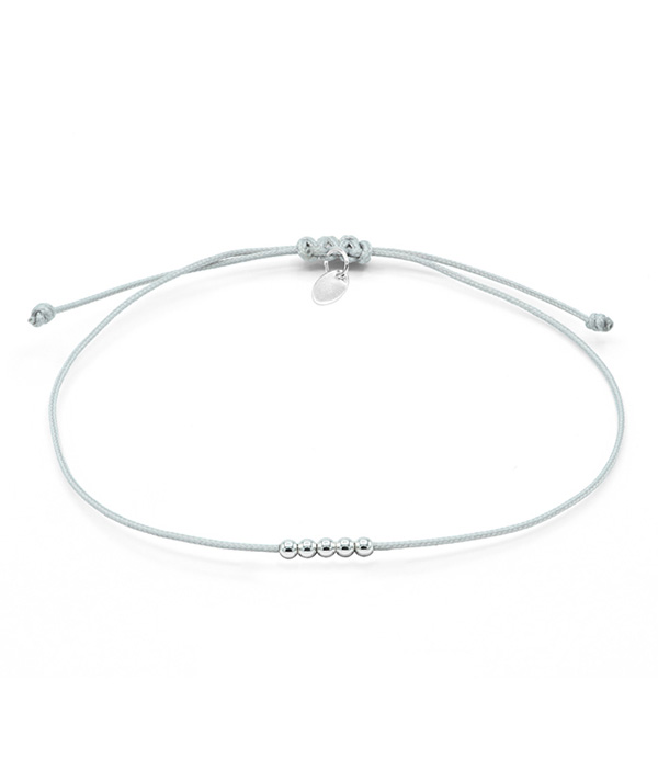 TopazSilverJewelry - Cord bracelet with 925 Sterling silver.(BL-8209)