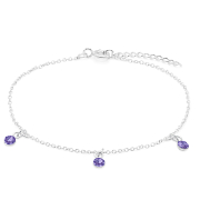 925 Sterling silver bracelet with crystals.