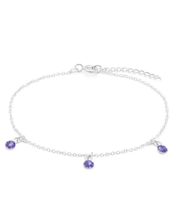 925 Sterling silver bracelet with crystals.