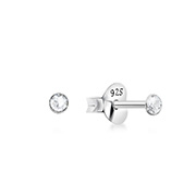 925 Sterling silver stud with crystals.