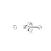 925 Sterling silver stud with crystals.