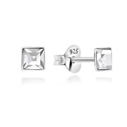 925 Sterling silver stud with crystals.
