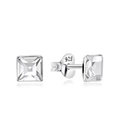 925 Sterling silver stud with crystals.