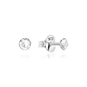 925 Sterling silver stud with crystals.