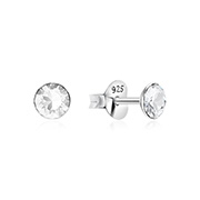 925 Sterling silver stud with crystals.