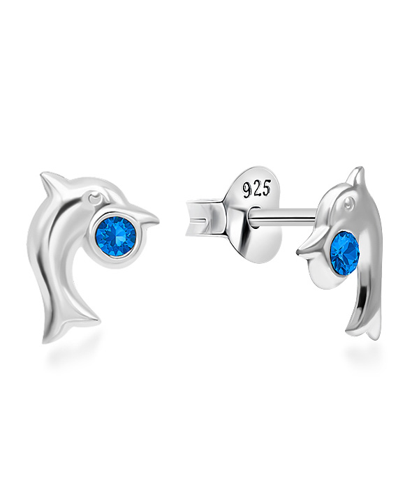 925 Sterling silver stud with crystals.