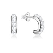 925 Sterling silver stud with multi crystals.