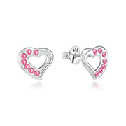 925 Sterling silver stud with crystals.