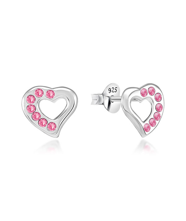 925 Sterling silver stud with crystals.