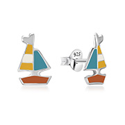 925 Sterling silver stud with Enamel color.