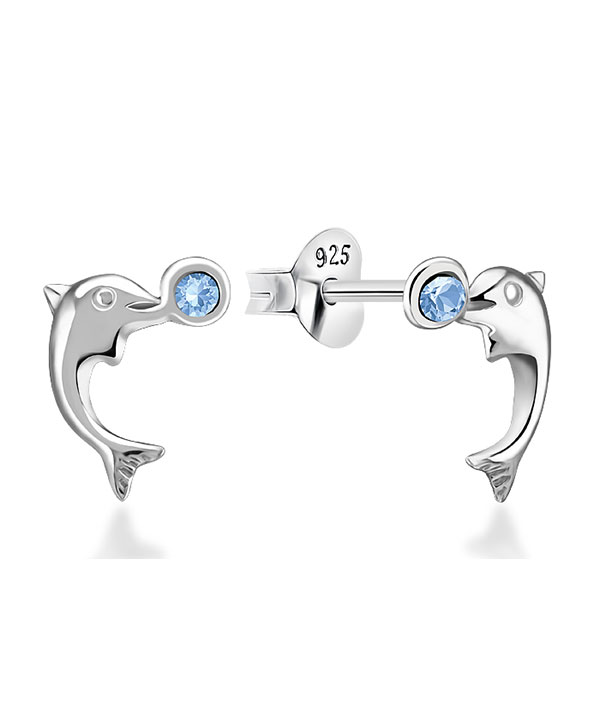 925 Sterling silver stud with crystals.