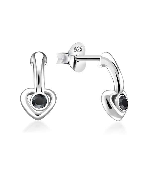 925 Sterling silver stud with crystals.