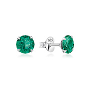 925 Sterling silver stud with crystals.