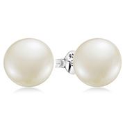 925 Sterling silver stud with fresh water pearl.
