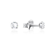 925 Sterling silver stud with crystals.